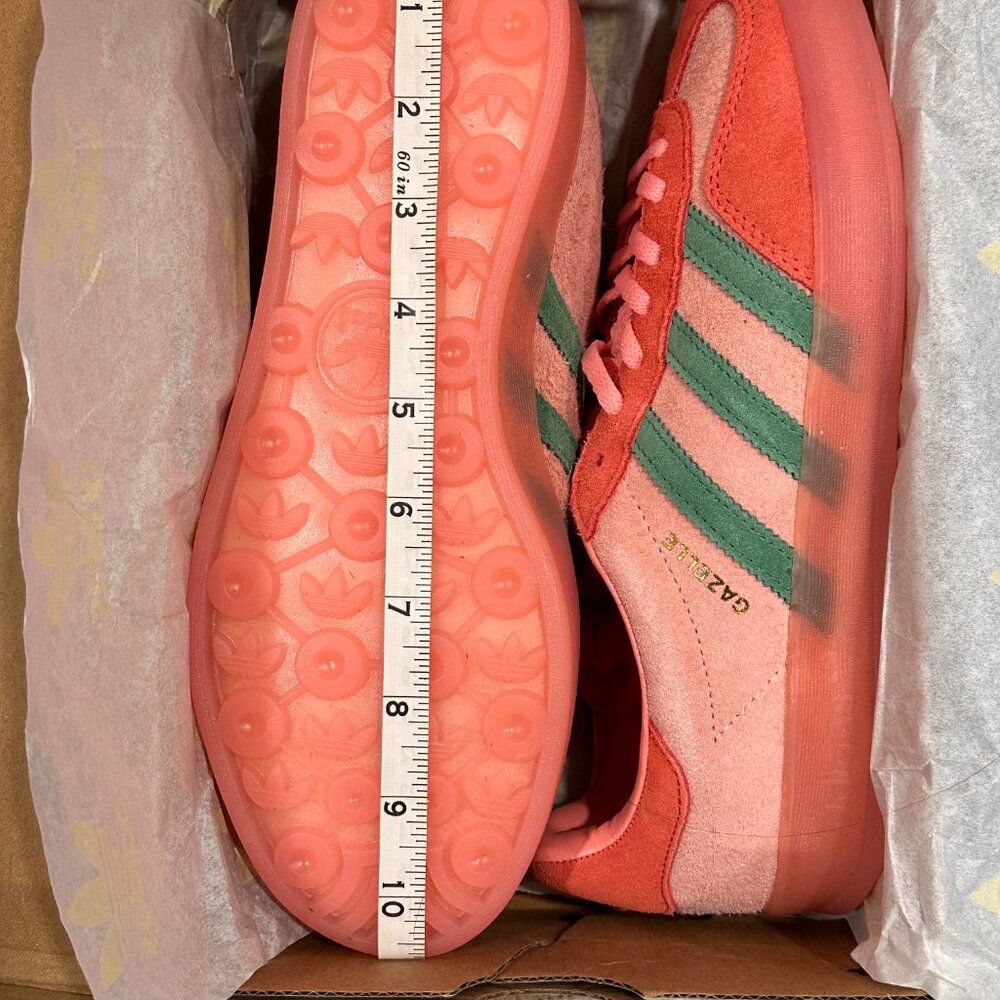 🍓 adidas Gazelle Indoor Semi Pink Spark Preloved Scarlet Green Men's 7 UK 6.5 - Picture 4 of 14